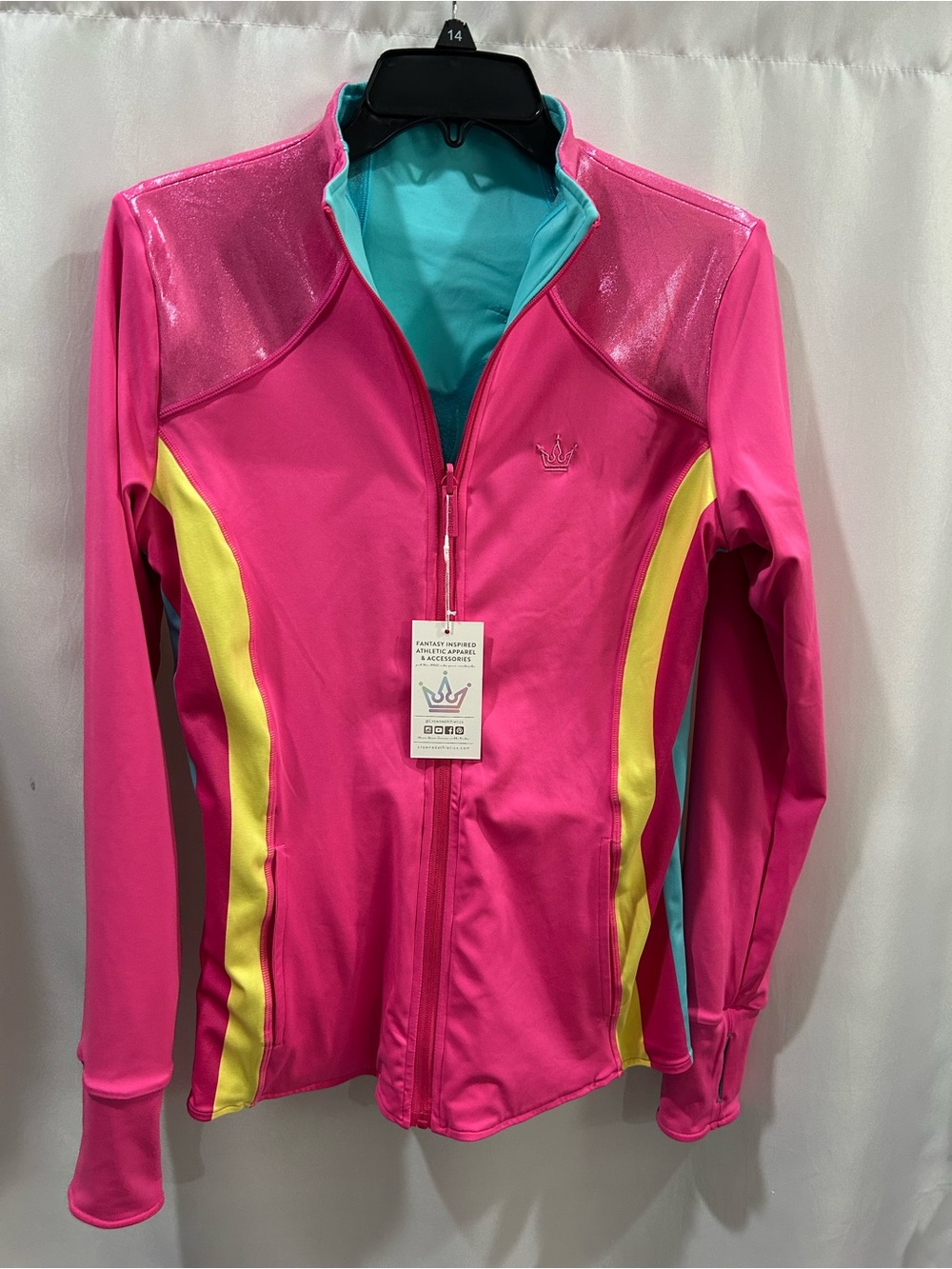 Crowned Athletics Hot Pink Reversible Jacket Workout Barbie Toy Story Disney